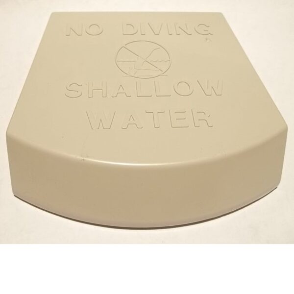 Lomart Top Cap Connector 5.5” Light Grey Embossed with Shallow Water No diving Symbol