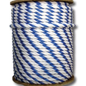 Swimming Pool Safety Rope 3/4" Nylon Blue And White By The Foot - Rope3/4-300