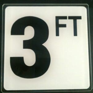 Inlay's Tile Depth Marker Glass 6" 4" Ft Series 3Ft - G610030