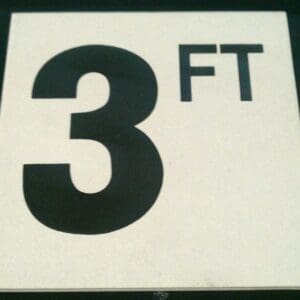 Inlay's Tile Depth Marker No Skid 6" 4" Ft - 3Ft - C620030