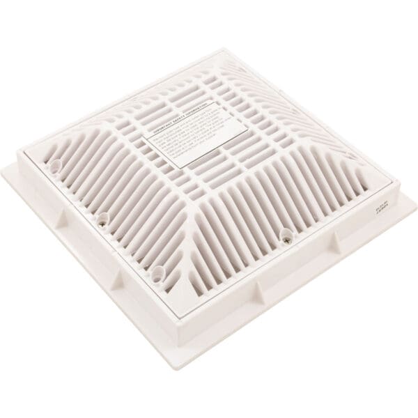 Waterway Main Drain Frame and Grate Cover 9" X 9" White VGBA ANSI 2017 - 640-4790V