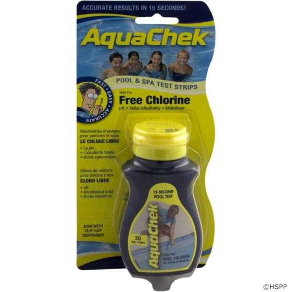 Aquachek Test Strips Chlorine Yellow 50Ct - 511242A