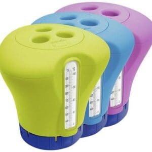 Poolstyle Floating Chlorine With Thermometer Thermo-Klor Assorted Colors - K619Bu
