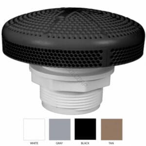 Super Pro Spa Suction Fitting 6" Grey Hi-Flo 2" Vgb Approved - 25215-001-000