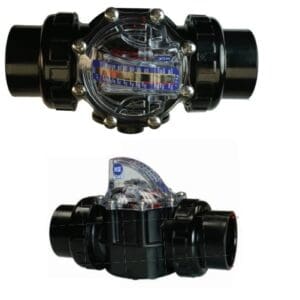 Flowvis Flow Meter 1.5" Union 10-80 Gpm With Check Valve - Fv-15-U