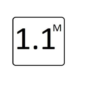 Inlay's Tile Glazed Ceramic Depth Marker 6"X6" Metric 1.1M - C612711