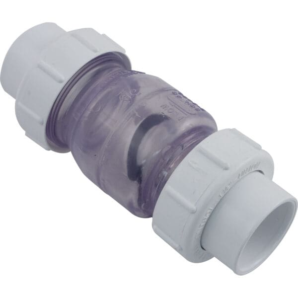 Nds Check Valve 1.5" Clear Swing W/ Unions