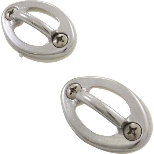 Perma-Cast Rope Eye Oval Flat Chrome Set Of 2 F/ Vinyl Liners - Image 3